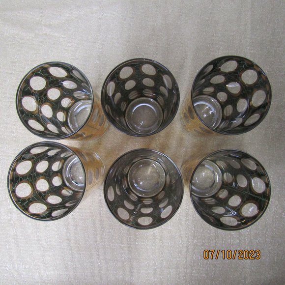 Set of Six MCM Culver Pisa Collins Glasses - Picture 3 of 8